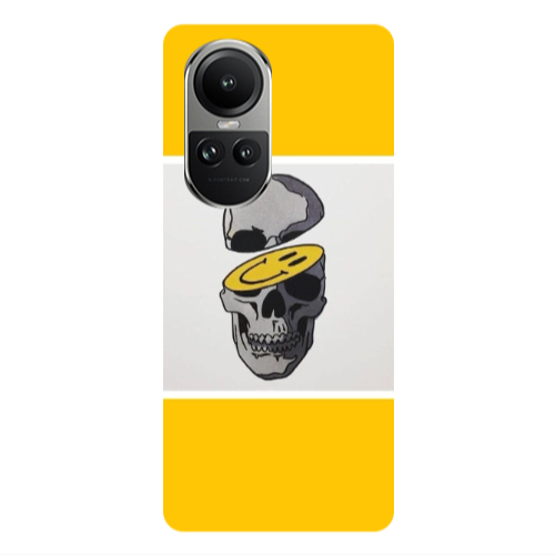 Oppo Reno10 5G Smiley dry head Transparent Silicone TPU Θήκη
