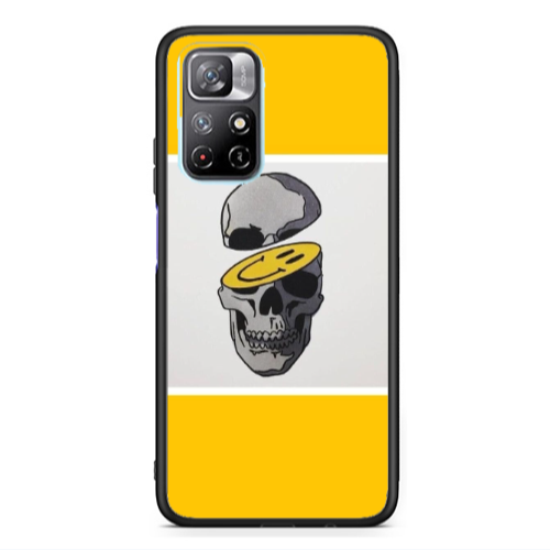 Xiaomi Poco M4 Pro 5G Smiley dry head Black Glossy Θήκη