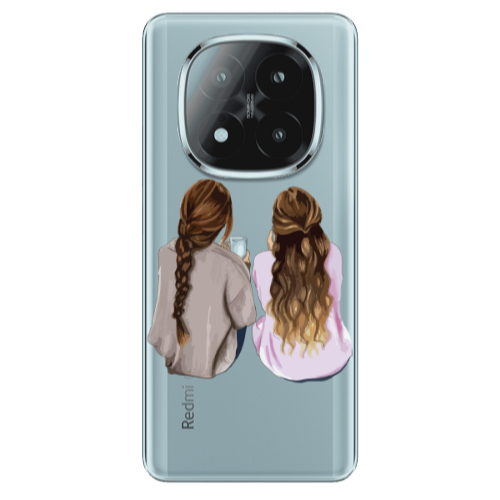 Xiaomi Redmi Note 14 Pro + 5g Friends Transparent Silicone TPU Θήκη