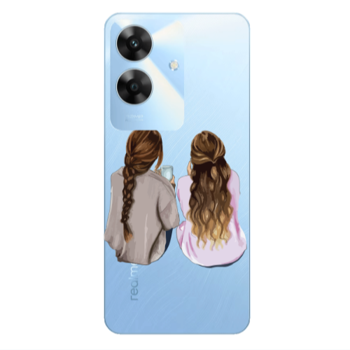 Realme Note 60 Friends Transparent Silicone TPU Θήκη