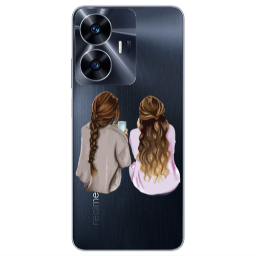 Realme Note 50 Friends Transparent Silicone TPU Θήκη