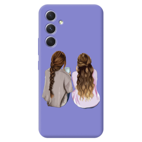 Samsung A56 Friends Purple Colored Silicone TPU Θήκη