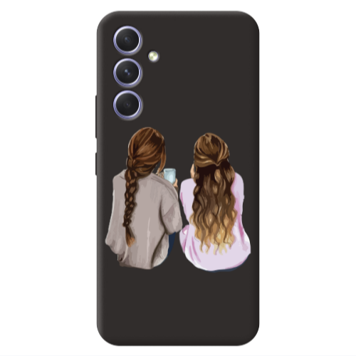 Samsung A56 Friends Black Colored Silicone TPU Θήκη
