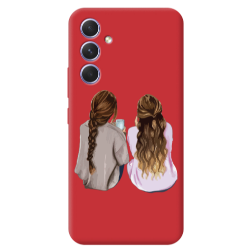 Samsung A56 Friends Red Colored Silicone TPU Θήκη