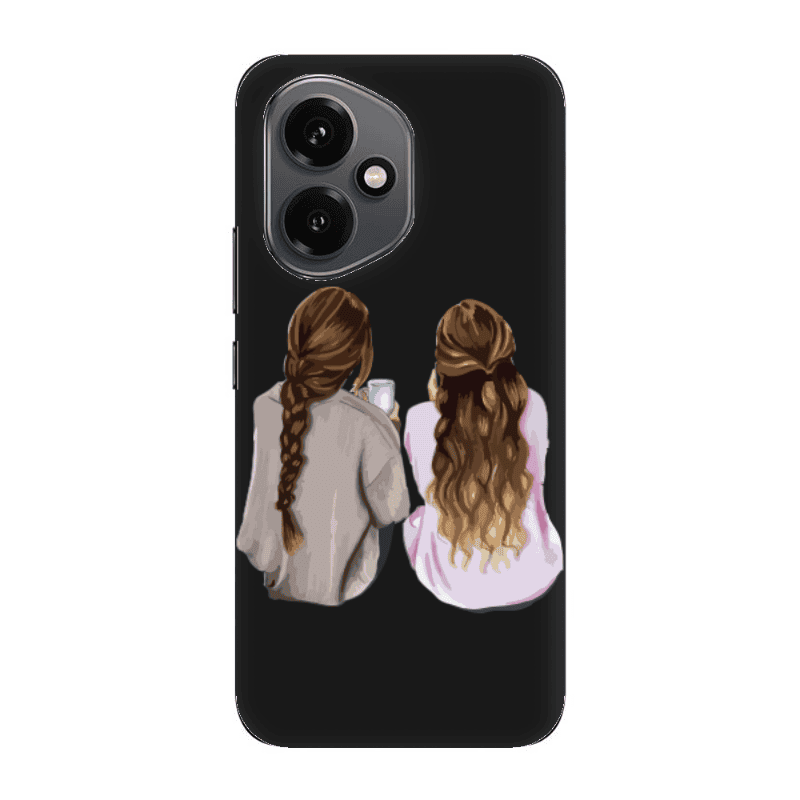Honor Magic 400 Friends Black Colored Silicone TPU Θήκη