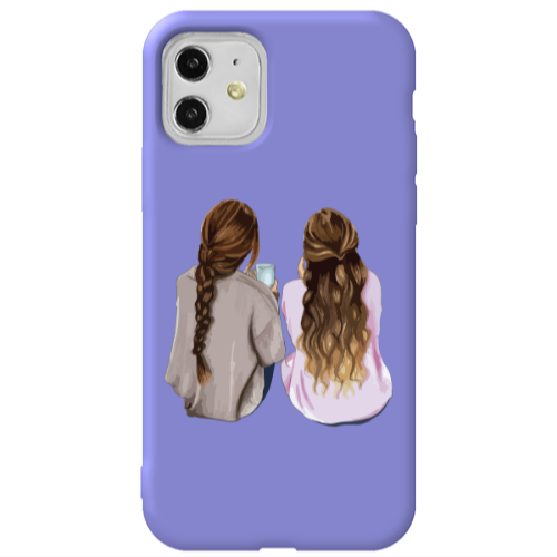 Apple iPhone 11  Friends Purple Colored Silicone TPU Θήκη