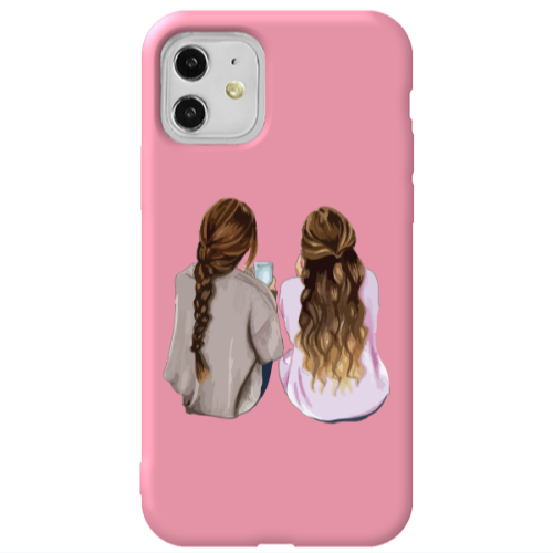 Apple iPhone 11  Friends Pink Colored Silicone TPU Θήκη