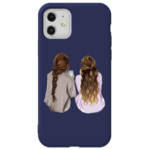 Apple iPhone 11  Friends Dark blue Colored Silicone TPU Θήκη
