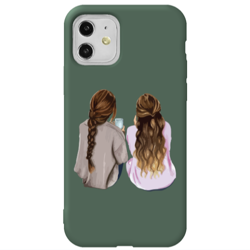 Apple iPhone 11  Friends Dark Green Colored Silicone TPU Θήκη