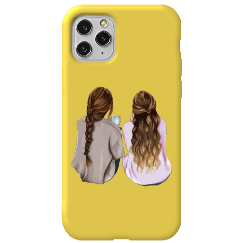 Apple iPhone 11 Pro Friends Yellow Colored Silicone TPU Θήκη