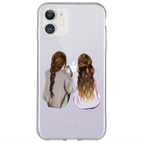 Apple iPhone 12 Friends Transparent Silicone TPU Θήκη