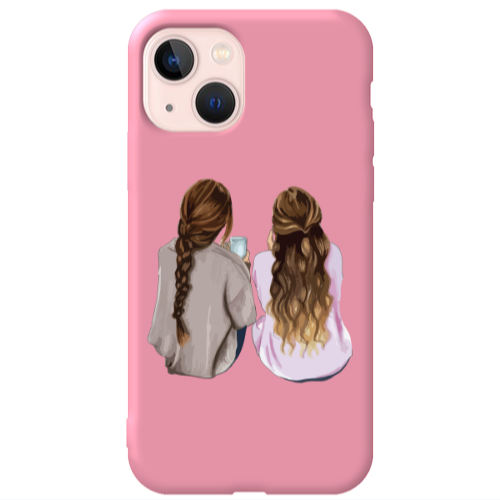 Apple iPhone 13 Friends Pink Colored Silicone TPU Θήκη