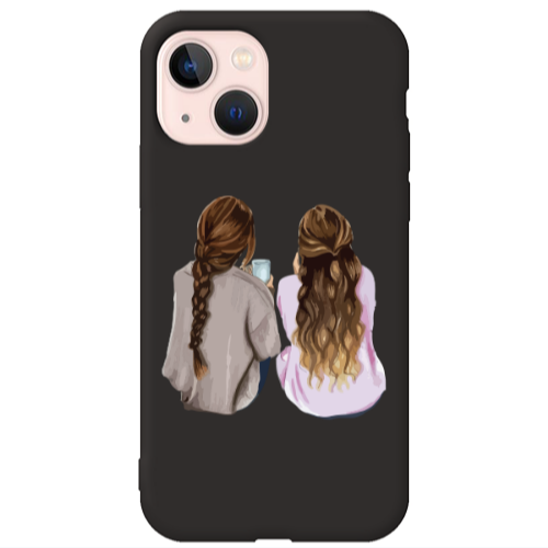 Apple iPhone 13 Friends Black Colored Silicone TPU Θήκη