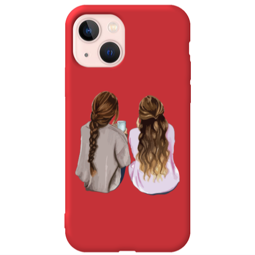 Apple iPhone 13 Friends Red Colored Silicone TPU Θήκη