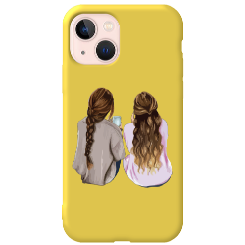 Apple iPhone 13 Friends Yellow Colored Silicone TPU Θήκη