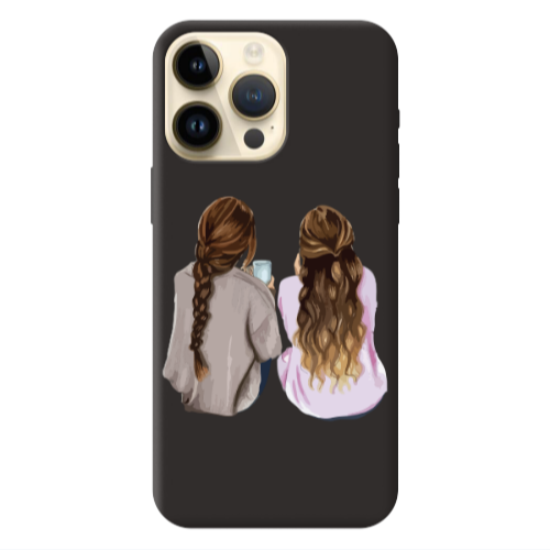 Apple iPhone 13 Pro Max Friends Black Colored Silicone TPU Θήκη