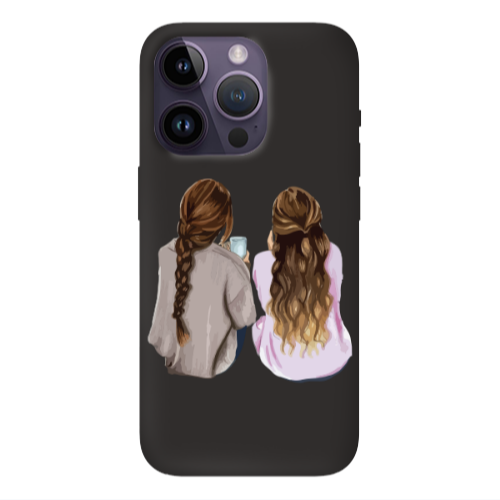 Apple iPhone 14 Pro  Friends Black Colored Silicone TPU Θήκη
