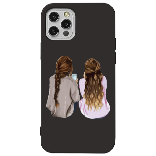 Apple iPhone 13 Pro Friends Black Colored Silicone TPU Θήκη
