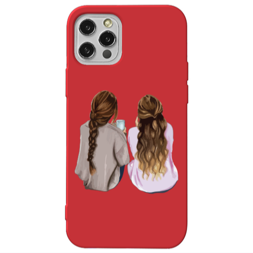 Apple iPhone 13 Pro Friends Red Colored Silicone TPU Θήκη