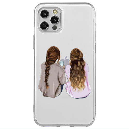 Apple iPhone 12 Pro Friends Transparent Silicone TPU Θήκη