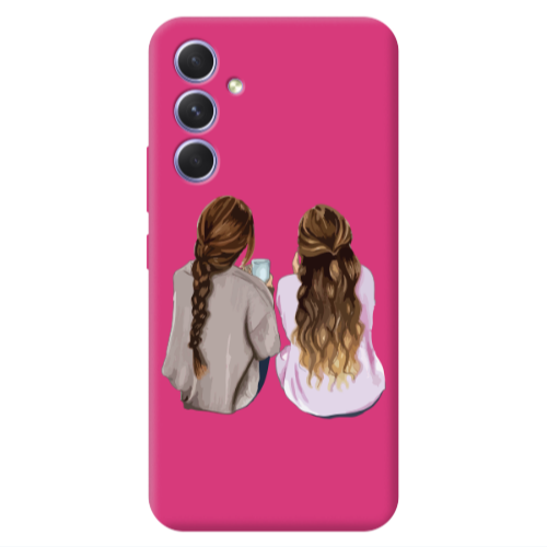 Samsung A54 Friends Fuchsia Colored Silicone TPU Θήκη