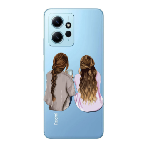 Xiaomi Redmi Note 12 4G Friends Transparent Silicone TPU Θήκη