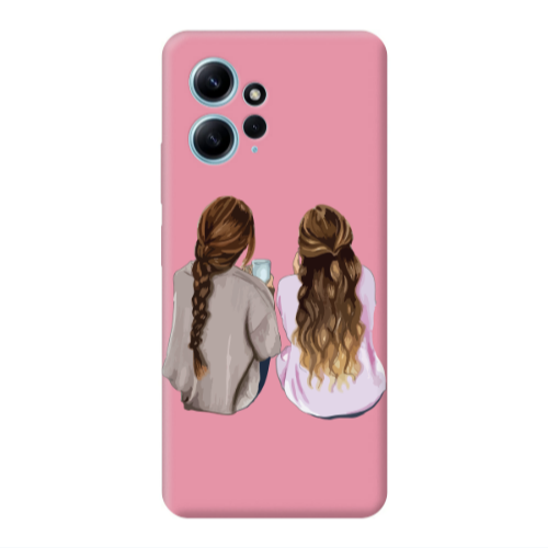 Xiaomi Redmi Note 12 4G Friends Pink Colored Silicone TPU Θήκη