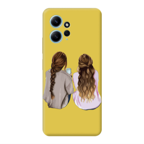 Xiaomi Redmi Note 12 4G Friends Yellow Colored Silicone TPU Θήκη