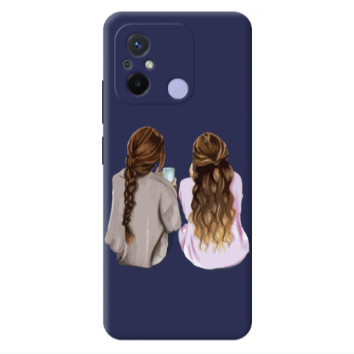 Xiaomi Redmi 12C Friends Dark blue Colored Silicone TPU Θήκη