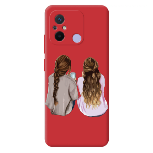 Xiaomi Redmi 12C Friends Red Colored Silicone TPU Θήκη