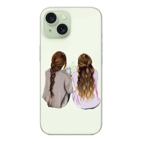 Apple iPhone 15 Friends Transparent Silicone TPU Θήκη