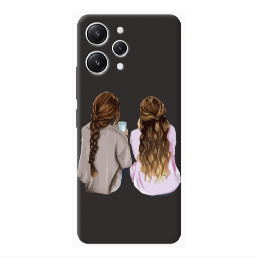 Xiaomi Redmi 12 Friends Black Colored Silicone TPU Θήκη