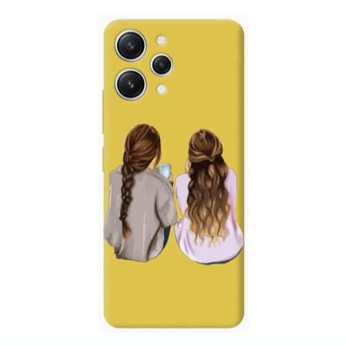 Xiaomi Redmi 12 Friends Yellow Colored Silicone TPU Θήκη