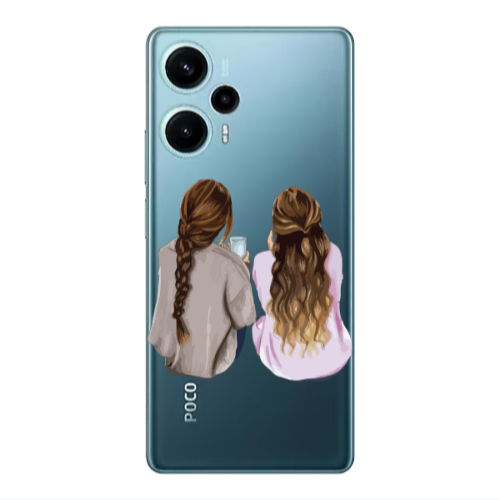 Xiaomi Poco F5 Friends Transparent Silicone TPU Θήκη