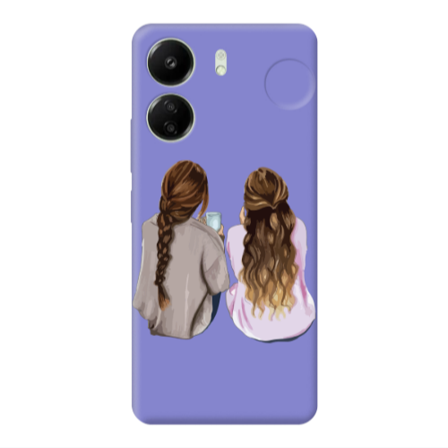 Xiaomi Redmi 13C Friends Purple Colored Silicone TPU Θήκη