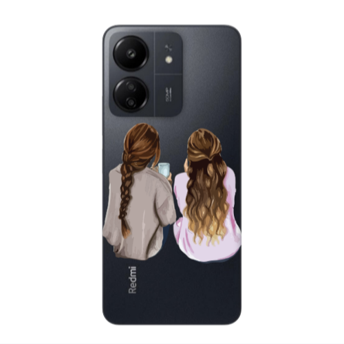 Xiaomi Redmi 13C Friends Transparent Silicone TPU Θήκη