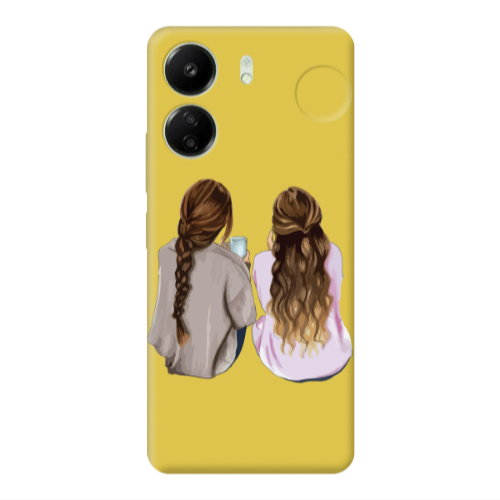 Xiaomi Redmi 13C Friends Yellow Colored Silicone TPU Θήκη