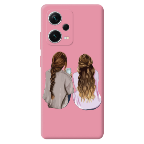 Xiaomi Poco X5 Friends Pink Colored Silicone TPU Θήκη