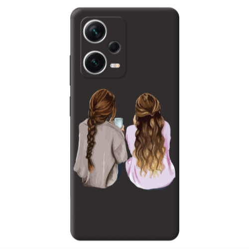 Xiaomi Poco X5 Friends Black Colored Silicone TPU Θήκη
