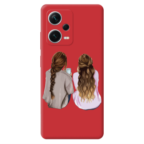 Xiaomi Poco X5 Friends Red Colored Silicone TPU Θήκη