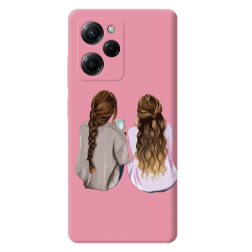 Xiaomi Poco X5 Pro Friends Pink Colored Silicone TPU Θήκη