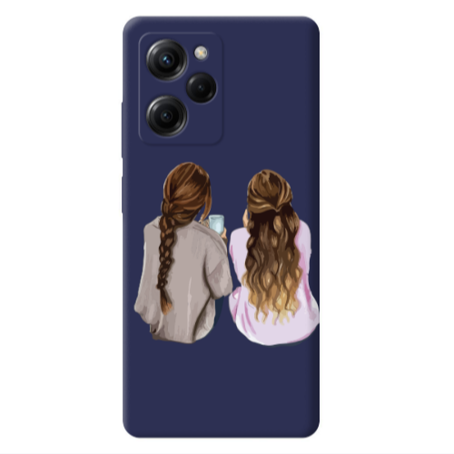 Xiaomi Poco X5 Pro Friends Dark blue Colored Silicone TPU Θήκη