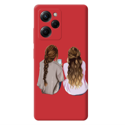 Xiaomi Poco X5 Pro Friends Red Colored Silicone TPU Θήκη