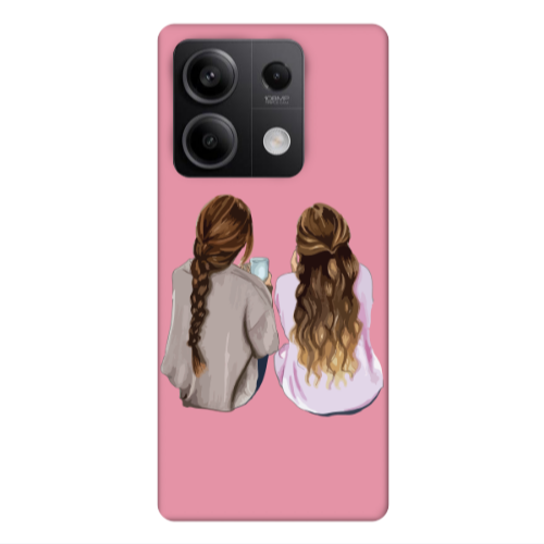 Xiaomi Redmi Note 13 5G Friends Pink Colored Silicone TPU Θήκη