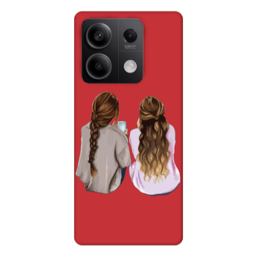 Xiaomi Redmi Note 13 5G Friends Red Colored Silicone TPU Θήκη