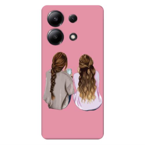 Xiaomi Redmi Note 13 4G Friends Pink Colored Silicone TPU Θήκη