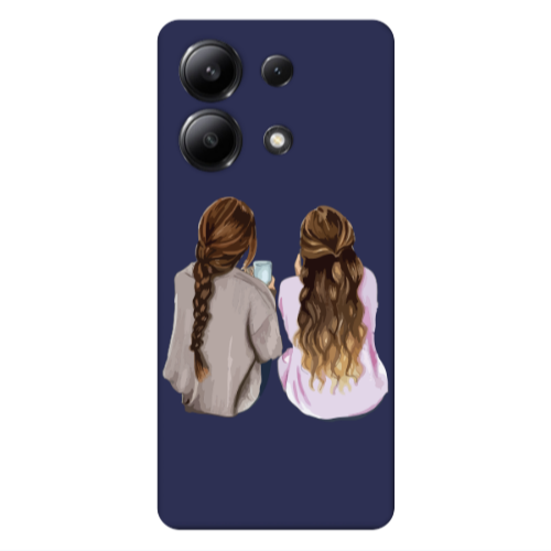 Xiaomi Redmi Note 13 4G Friends Dark blue Colored Silicone TPU Θήκη