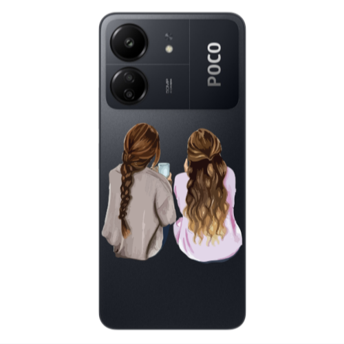 Xiaomi Poco C65 Friends Transparent Silicone TPU Θήκη