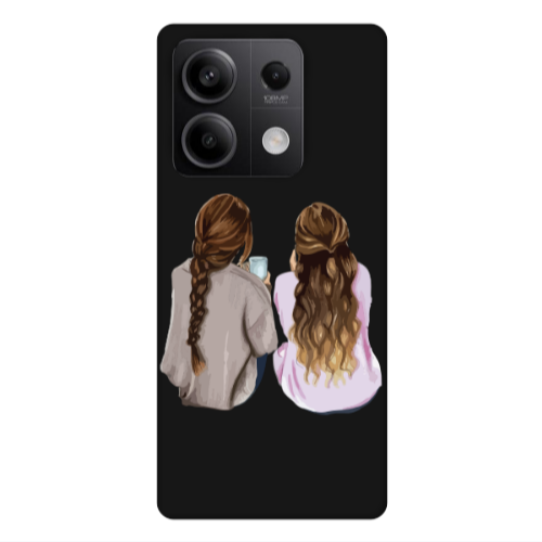 Xiaomi Redmi Note 13Pro 5G Friends Black Colored Silicone TPU Θήκη