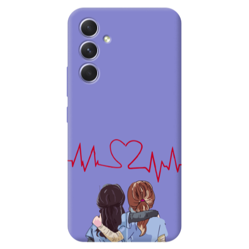 Samsung A56 Bro Purple Colored Silicone TPU Θήκη